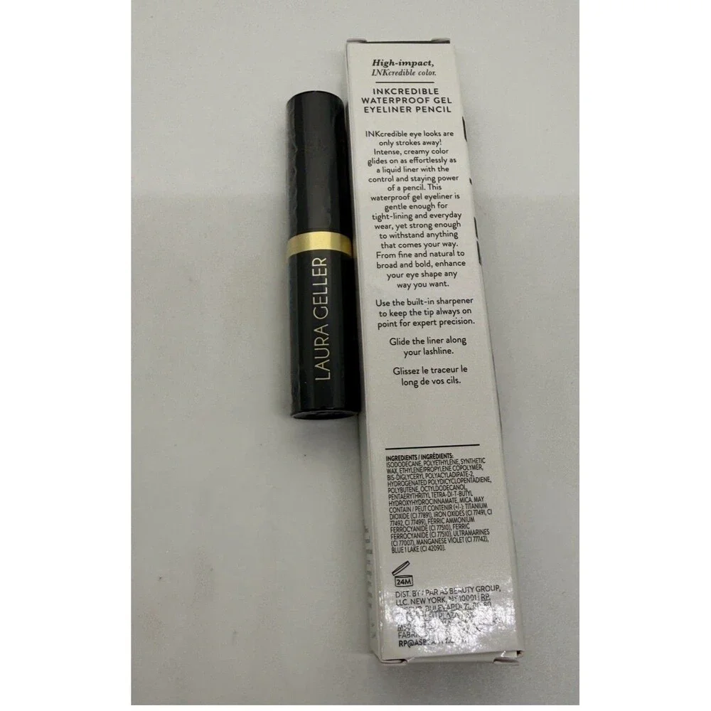 Laura Geller INKcredible Gel Eyeliner Graphite Waterproof Kajal Mascara 2Pcs New